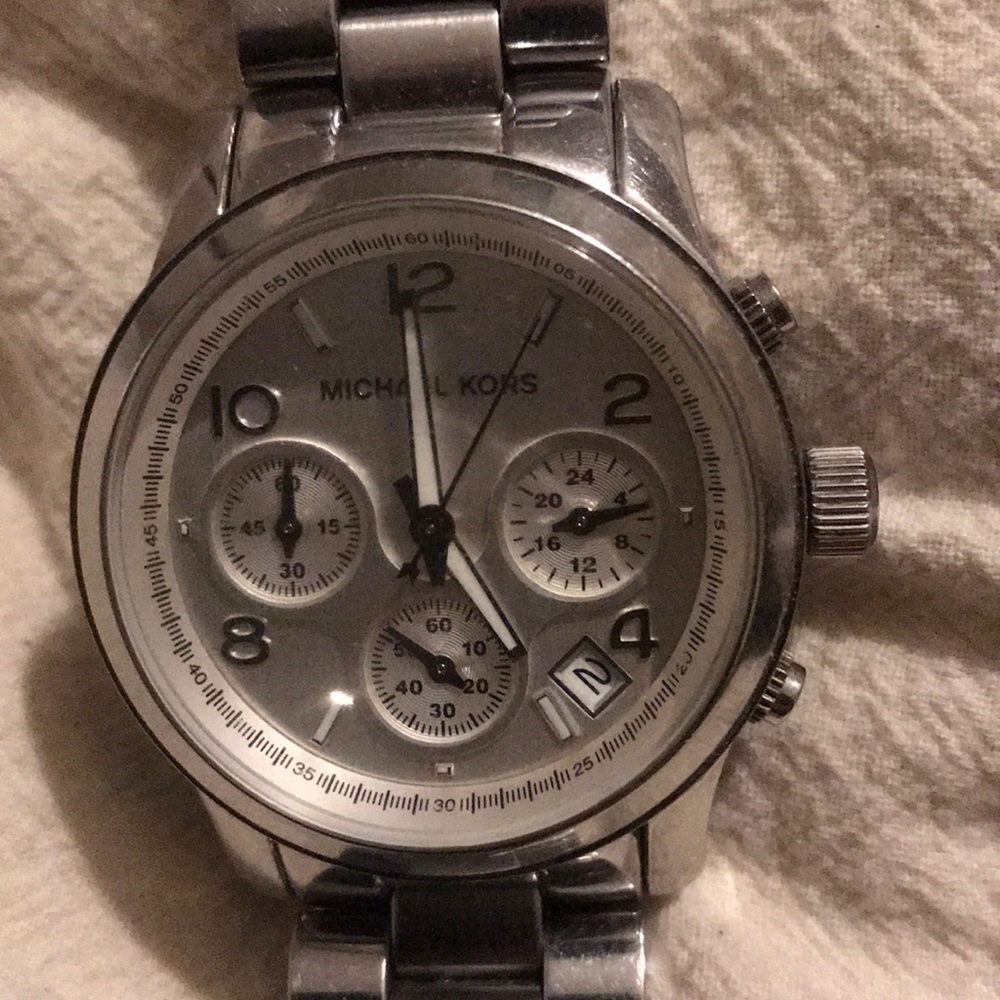 Michael Kors All Stainless Steel Runway Watch
